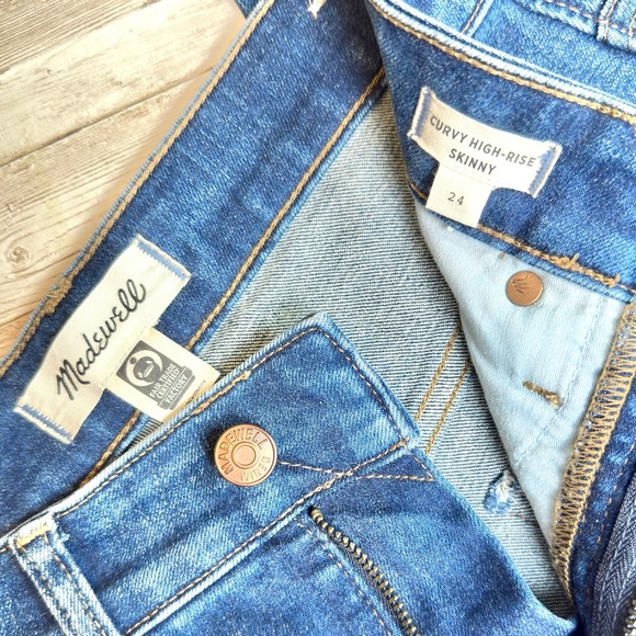 Madewell Curvy High-Rise Skinny Jeans Blue Wash Size 24 - Picture 5 of 8